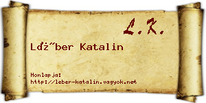 Léber Katalin névjegykártya